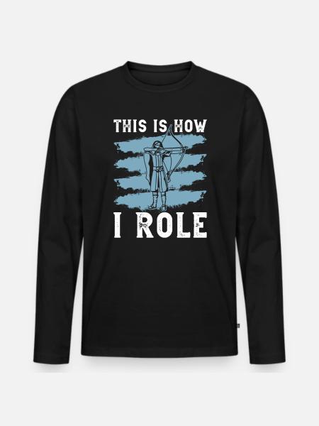 Rpg-rollenspiele Und Larping - Men's Premium Organic Long Sleeve Shirt - black