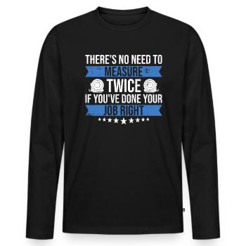 Teppich-installateur-design Für - Männer Premium Bio Langarmshirt - Schwarz - Vorne - Nico (187cm)
