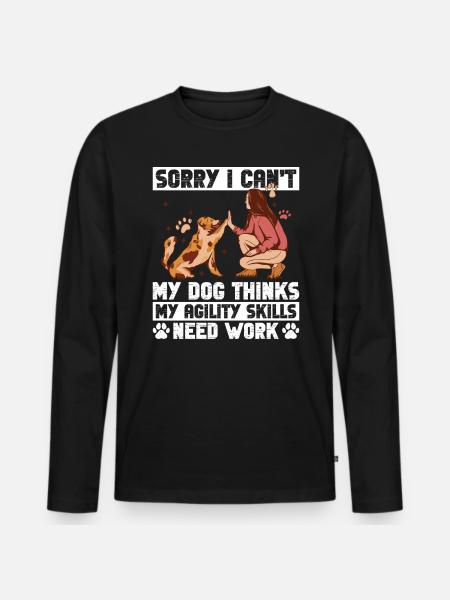 Hunde-agility-design Für Hunde-agility-training - Men's Premium Organic Long Sleeve Shirt - black