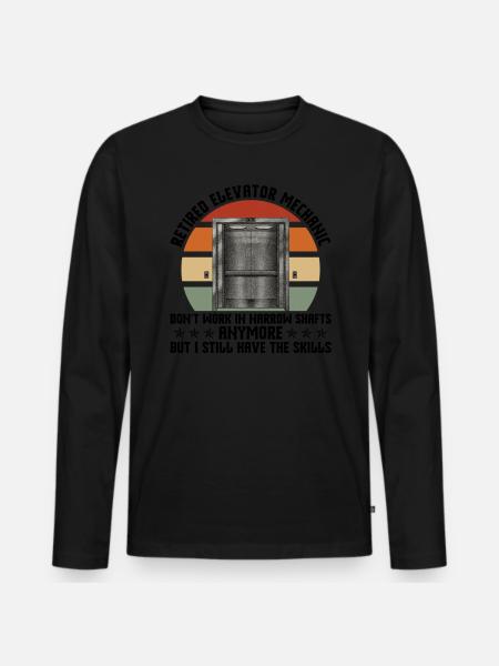 Aufzugstechniker-design Für - Men's Premium Organic Long Sleeve Shirt - black