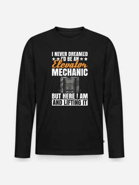 Aufzugstechniker-design Für Eine - Men's Premium Organic Long Sleeve Shirt - black