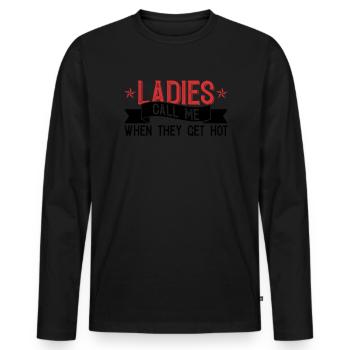 HVAC Techniker Design Für HVAC Lüftungstechniker - Men's Premium Organic Long Sleeve Shirt - black - Front - Nico (187cm)
