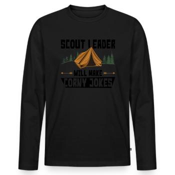 Pfadfinderleiter-design Für Einen - Männer Premium Bio Langarmshirt - Schwarz - Vorne - Nico (187cm)