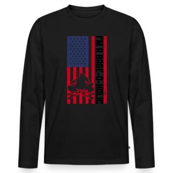 Scout Leader Usa Design Für Einen Patriotischen - Männer Premium Bio Langarmshirt - Schwarz - Vorne - Nico (187cm)