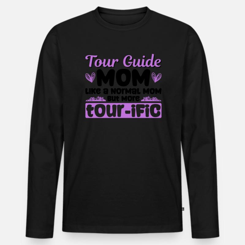 Reiseführer-mutter-design Für Eine - Männer Premium Bio Langarmshirt - Schwarz