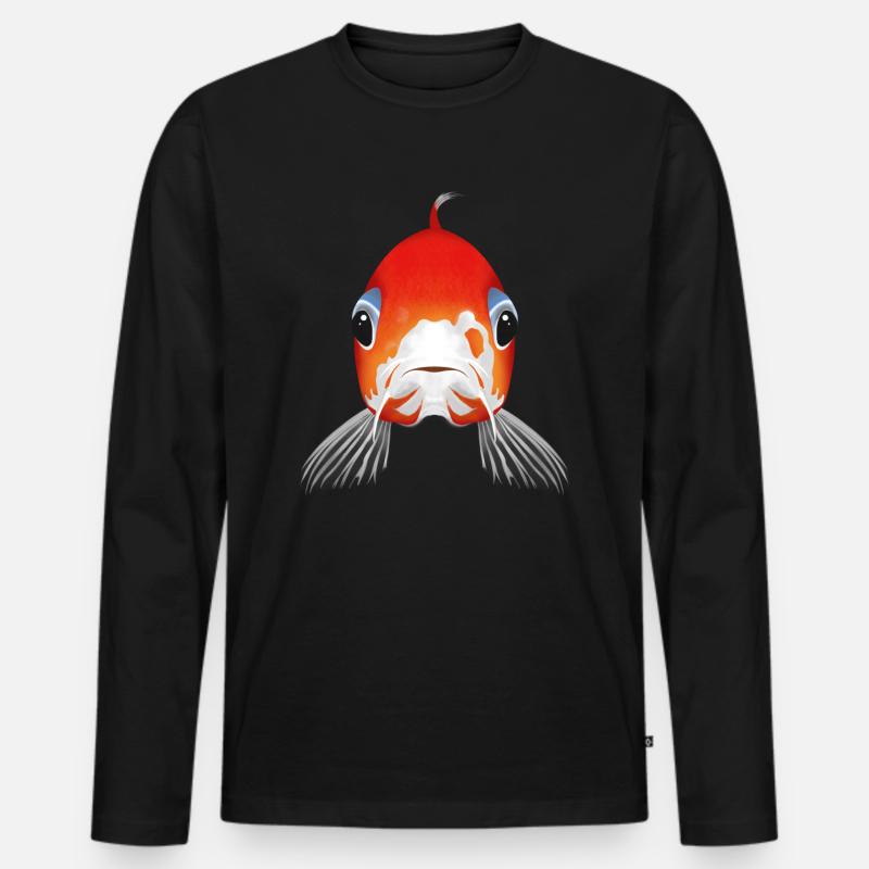 Koi Fish - Männer Premium Bio Langarmshirt - Schwarz