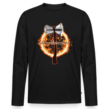 Prêt pour le brise-vent de la fin de la partie - T-shirt manches longues Premium bio Homme - noir - Devant - Nico (187cm)