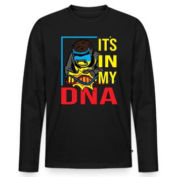 C’est dans mon ADN Soudeur à souder - T-shirt manches longues Premium bio Homme - noir - Devant - Nico (187cm)