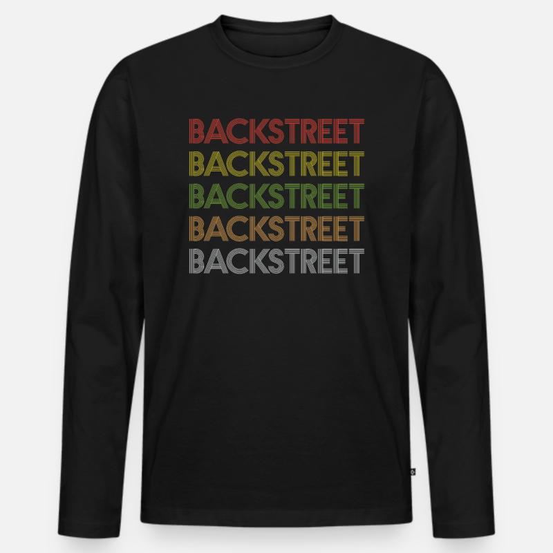 Backstreet - Männer Premium Bio Langarmshirt - Schwarz