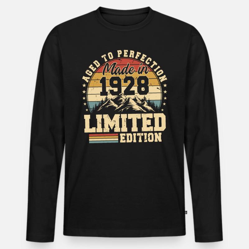 Einzigartig seit 1928 - Männer Premium Bio Langarmshirt - Schwarz