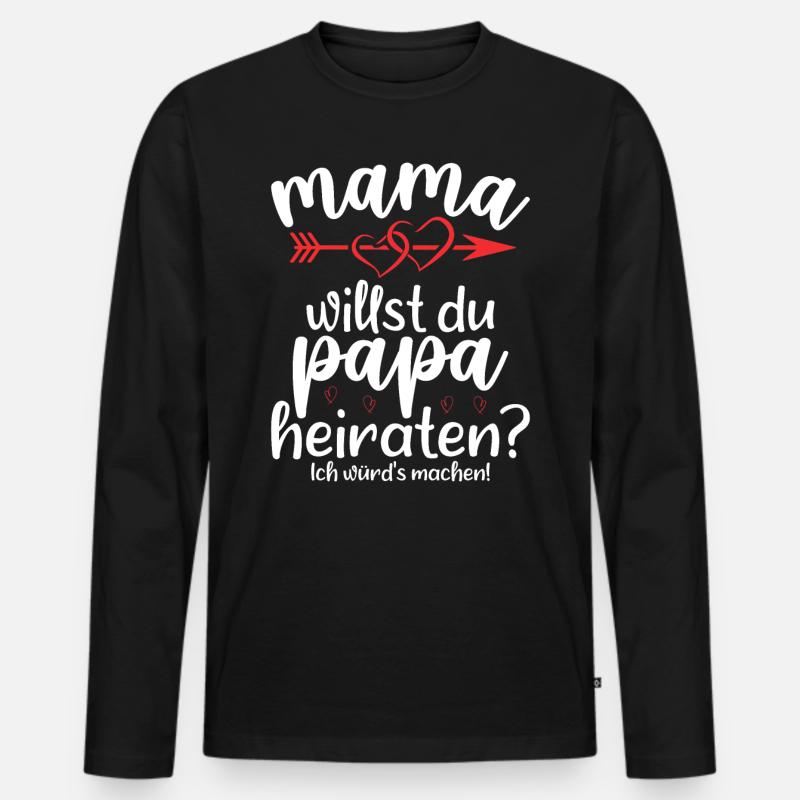 Wenn Sie Hinter Dir Stehen - Männer Premium Bio Langarmshirt - Schwarz