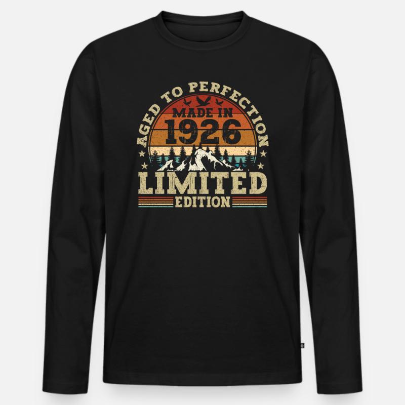 Legendär seit 1926 - Männer Premium Bio Langarmshirt - Schwarz