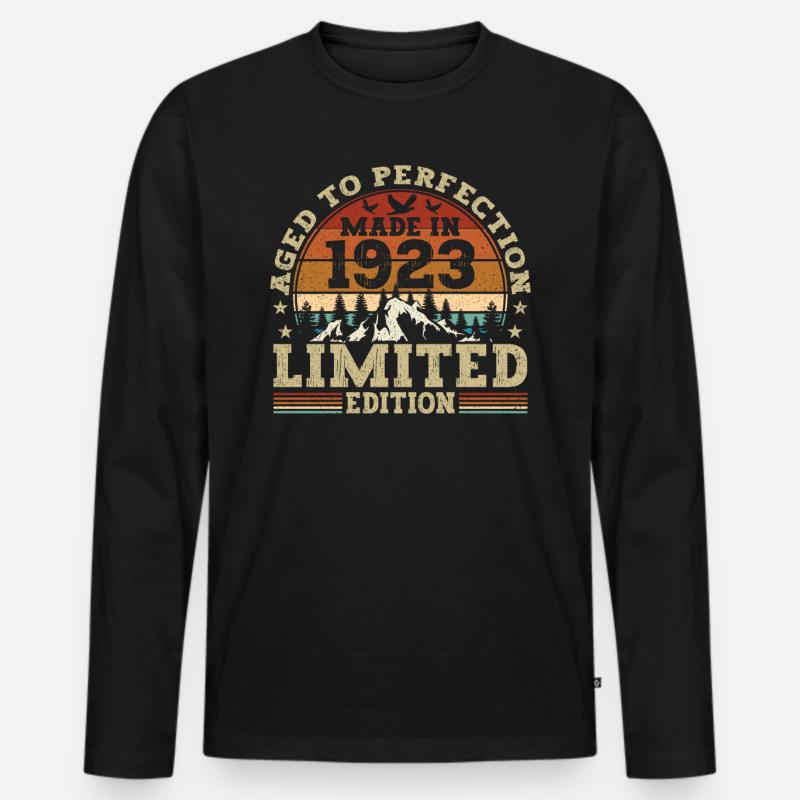 Oldtimer Baujahr 1923 - Männer Premium Bio Langarmshirt - Schwarz