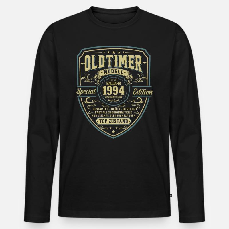 Legendäres Geburtsjahr 1994 - Männer Premium Bio Langarmshirt - Schwarz
