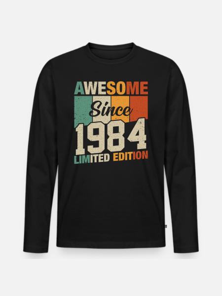 Legendary since 1984 - Men's Premium Organic Long Sleeve Shirt - black
