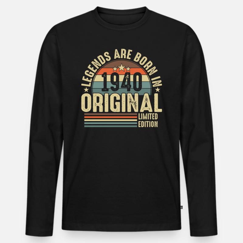 1940 - Ein legendäres Erbe - Männer Premium Bio Langarmshirt - Schwarz