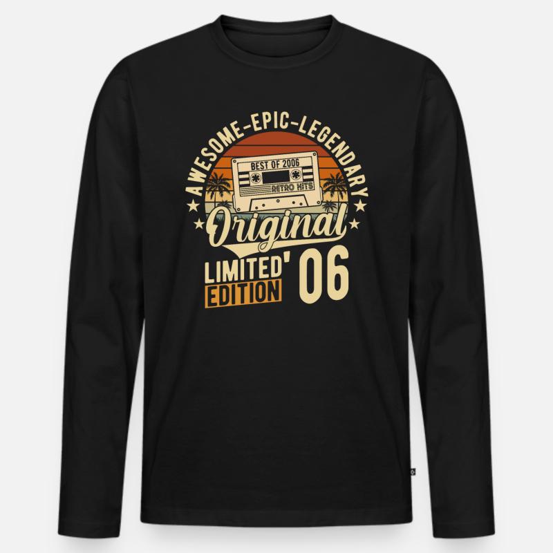 Legendär 2006 - Männer Premium Bio Langarmshirt - Schwarz