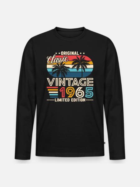 Legendary 59th birthday 1965 - Men's Premium Organic Long Sleeve Shirt - black