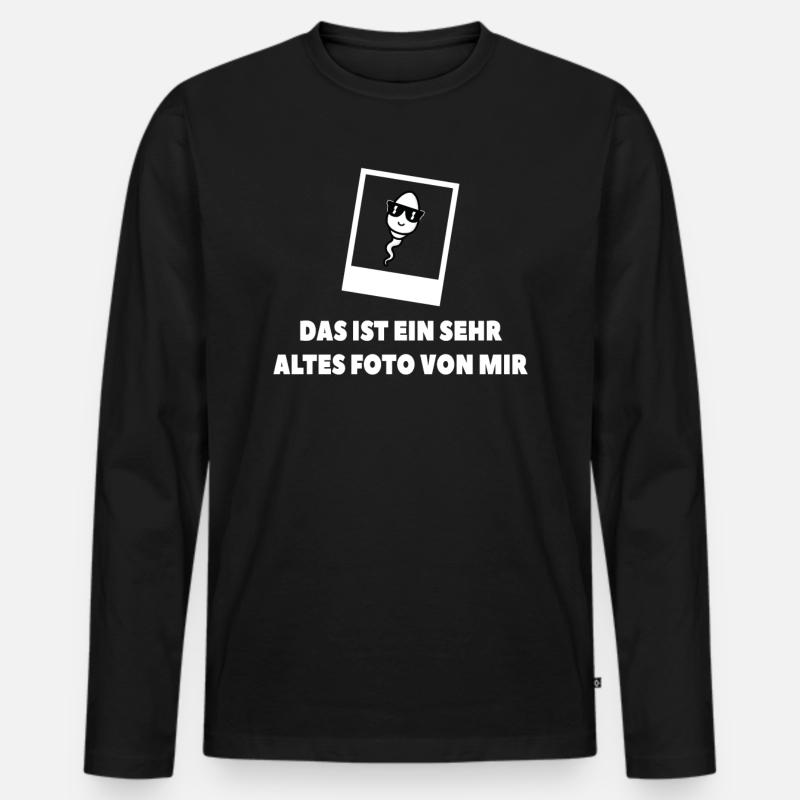 Alter Schnappschuss - Männer Premium Bio Langarmshirt - Schwarz