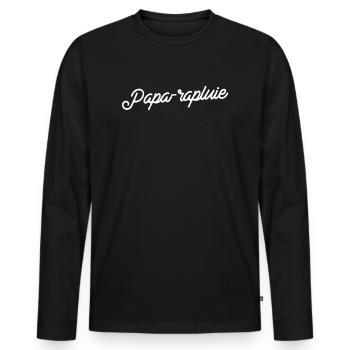 Papa-rapluie Magique - T-shirt manches longues Premium bio Homme - noir - Devant - Nico (187cm)