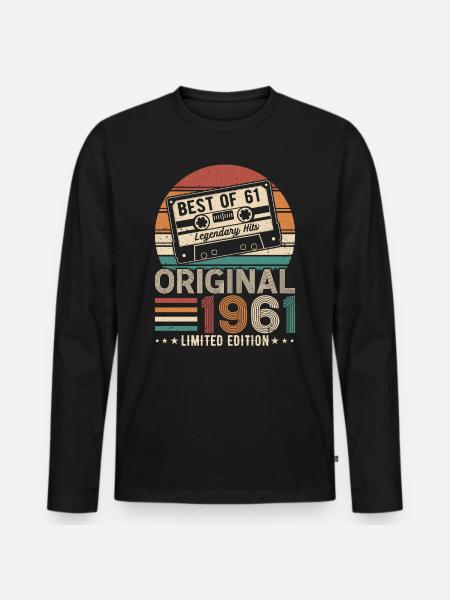 Birthday legend 2011 - Men's Premium Organic Long Sleeve Shirt - black