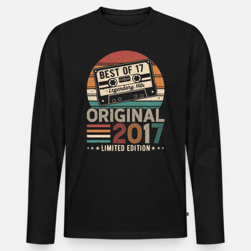 Geboren Legenden - Männer Premium Bio Langarmshirt - Schwarz