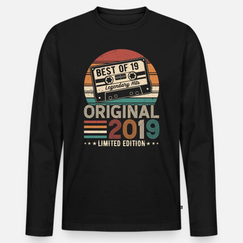 Jubiläumsfreude 2019 - Männer Premium Bio Langarmshirt - Schwarz