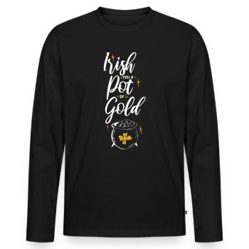 La gueule de bois irlandaise d’aujourd’hui demain - T-shirt manches longues Premium bio Homme - noir - Devant - Nico (187cm)