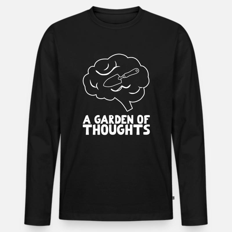 Inspirierende Gardner-sprüche - Männer Premium Bio Langarmshirt - Schwarz
