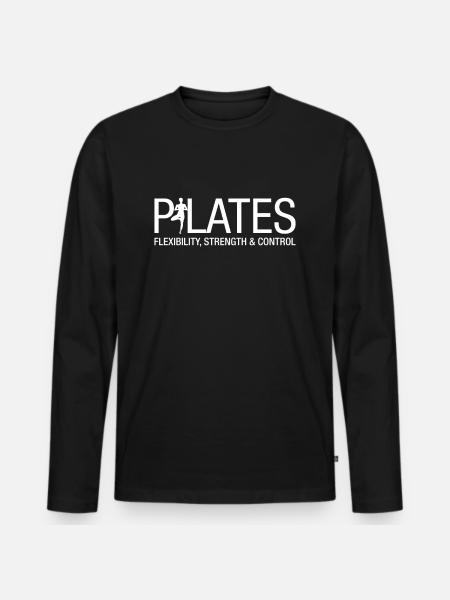Pilates Exercises - Men's Premium Organic Long Sleeve Shirt - black