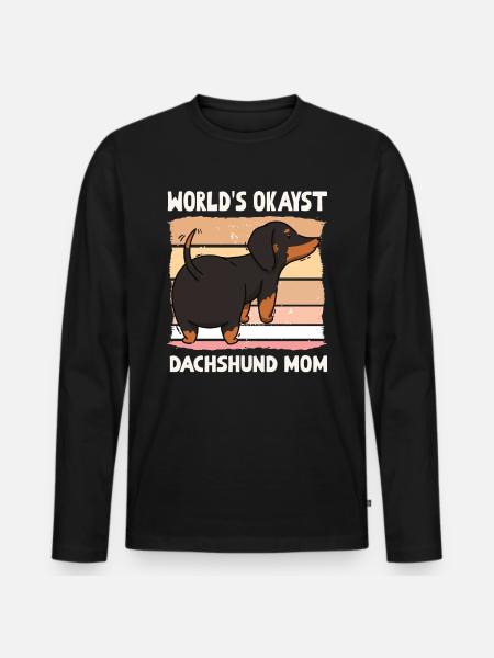 Mondes Okayst teckel Maman - T-shirt manches longues Premium bio Homme - noir