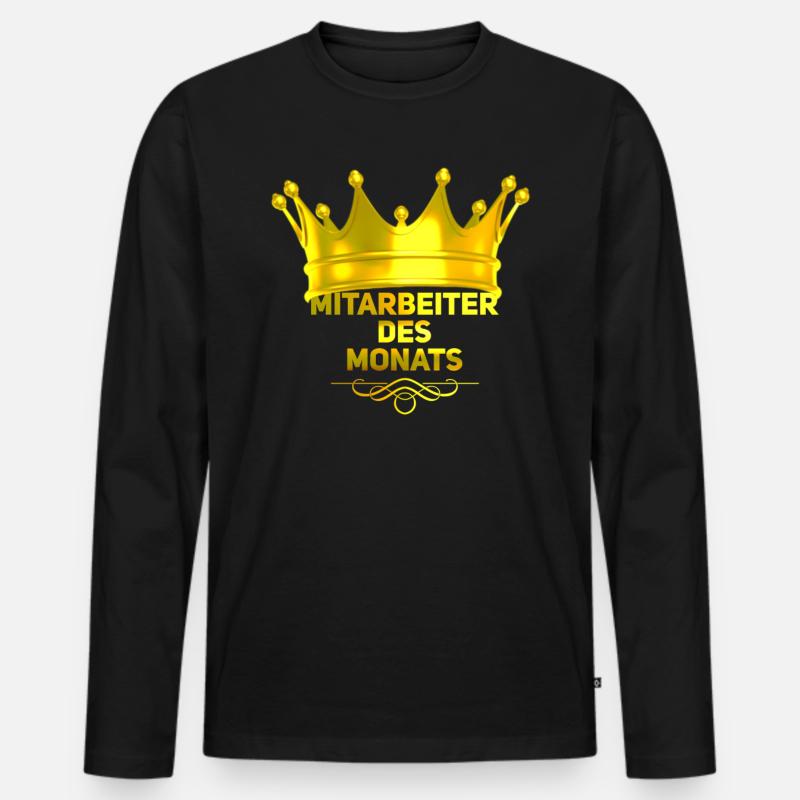 Mitarbeiter Des Monats - Männer Premium Bio Langarmshirt - Schwarz