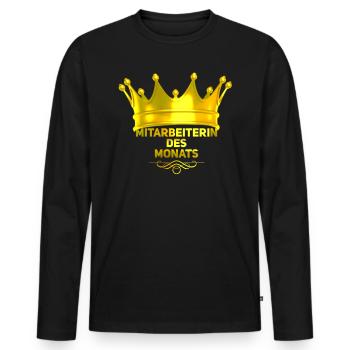 Employé du mois - T-shirt manches longues Premium bio Homme - noir - Devant - Nico (187cm)