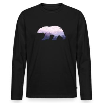 porter - T-shirt manches longues Premium bio Homme - noir - Devant - Nico (187cm)