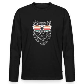 porter - T-shirt manches longues Premium bio Homme - noir - Devant - Nico (187cm)