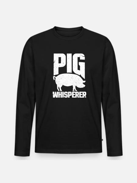 Cochon cochon cochon cochon - T-shirt manches longues Premium bio Homme - noir