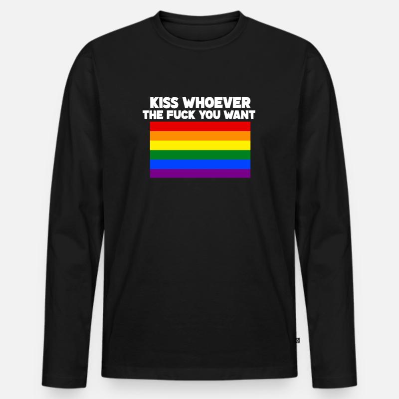 LGBT - Männer Premium Bio Langarmshirt - Schwarz