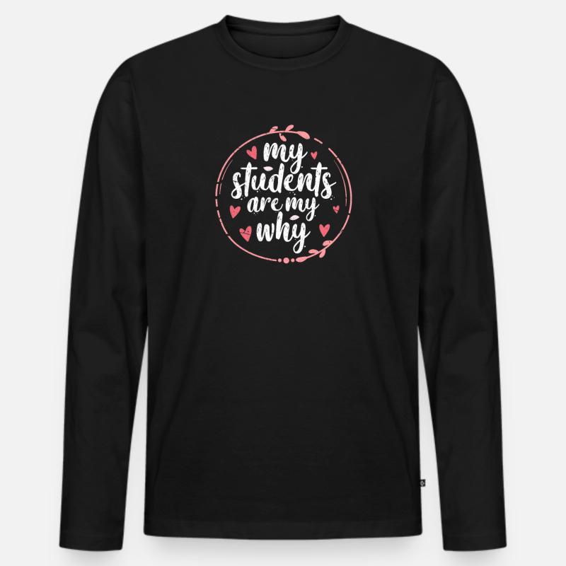 Lehrerin - Männer Premium Bio Langarmshirt - Schwarz