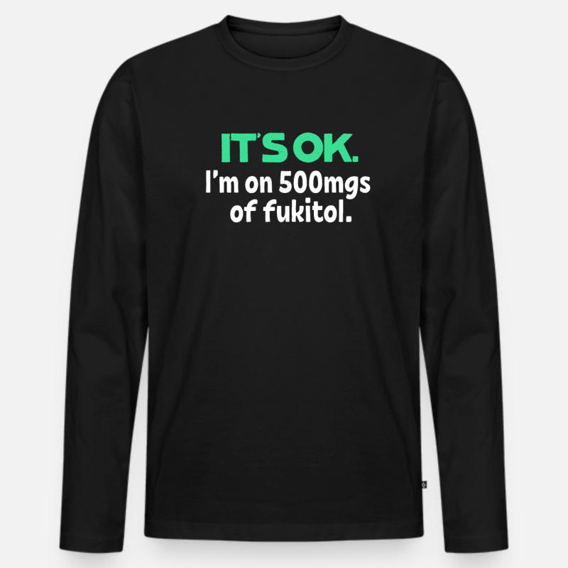 Sarkasmus - Männer Premium Bio Langarmshirt - Schwarz
