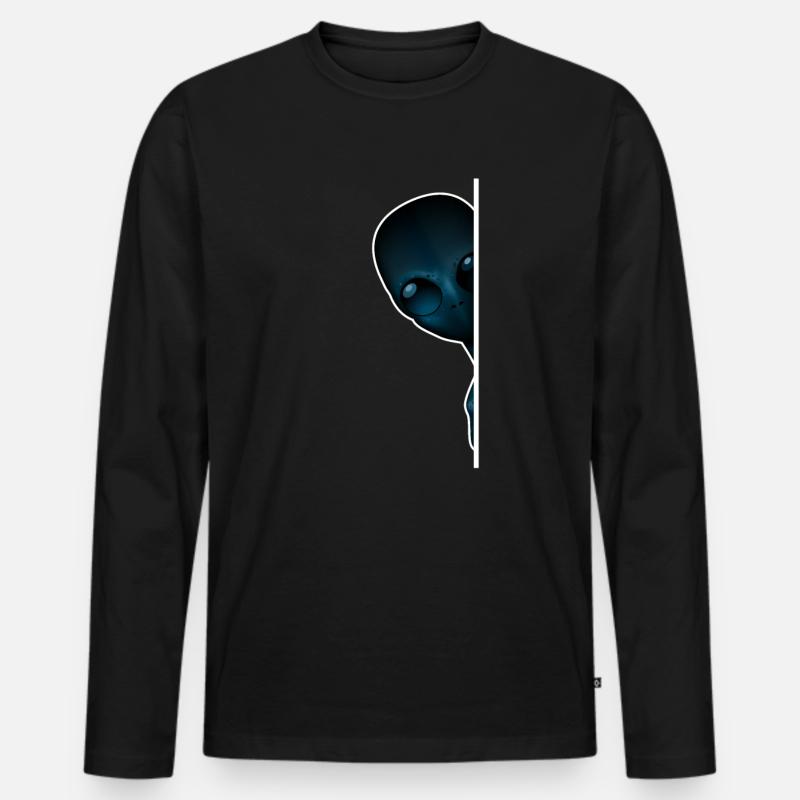 Alien - Männer Premium Bio Langarmshirt - Schwarz