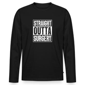Chirurgie Chirurgie Chirurgie Physio OP Gift - T-shirt manches longues Premium bio Homme - noir - Devant - Nico (187cm)