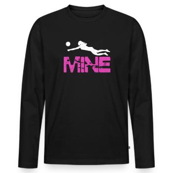Volley Beach Volleyball Beach Volleyball Gift - Men's Premium Organic Long Sleeve Shirt - black - Front - Nico (187cm)