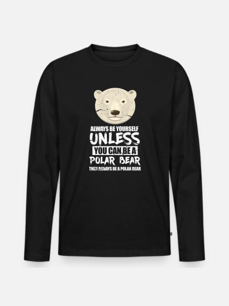 Polar bear - Men's Premium Organic Long Sleeve Shirt - black