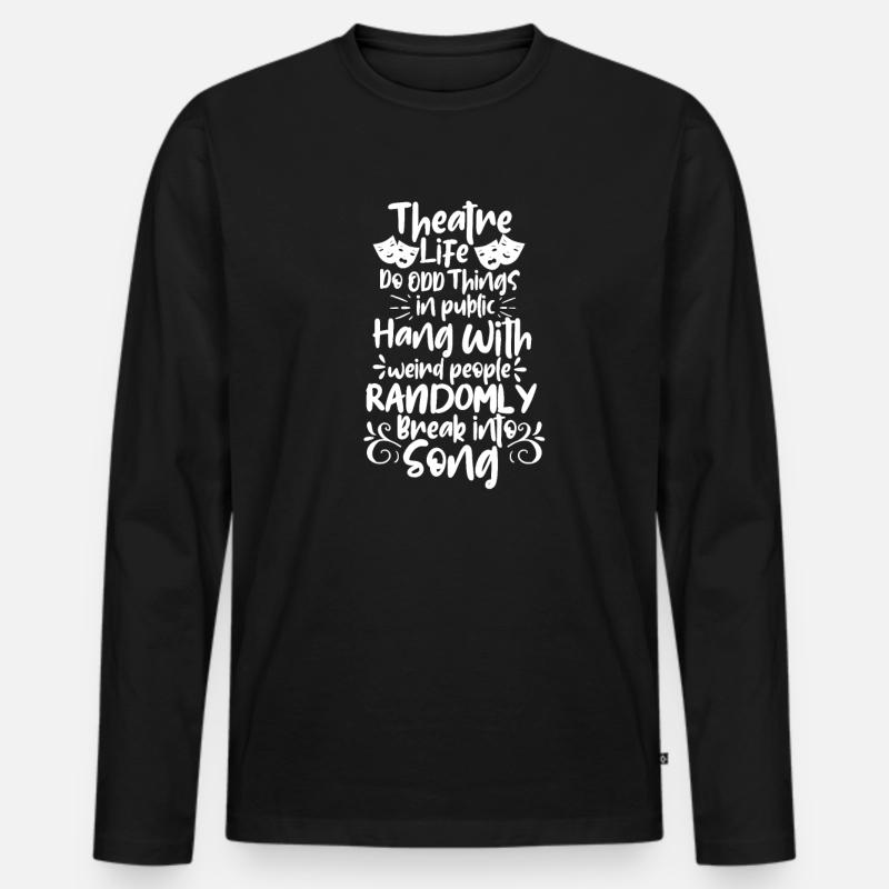 Theater - Männer Premium Bio Langarmshirt - Schwarz
