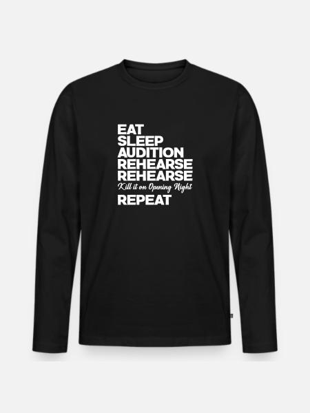 theatre - Men's Premium Organic Long Sleeve Shirt - black