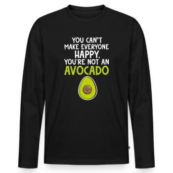 Avocado - Männer Premium Bio Langarmshirt - Schwarz - Vorne - Nico (187cm)