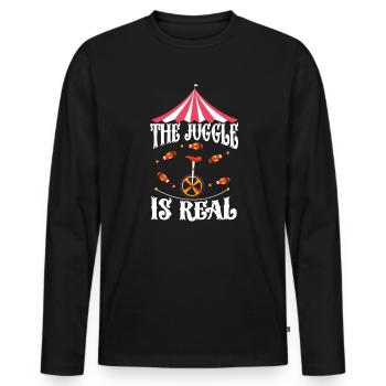 Circus - Men's Premium Organic Long Sleeve Shirt - black - Front - Nico (187cm)
