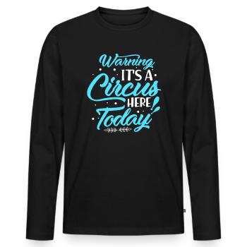 Circus - Men's Premium Organic Long Sleeve Shirt - black - Front - Nico (187cm)
