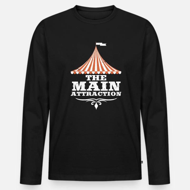 Zirkus - Männer Premium Bio Langarmshirt - Schwarz
