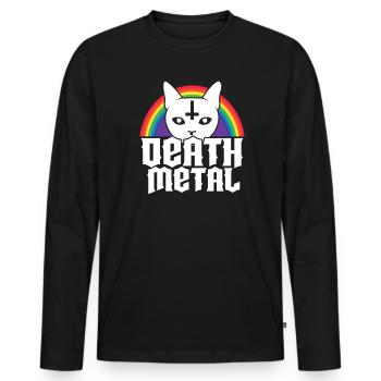 Satanismus Satan Death Metal Luzifer Geschenk - Männer Premium Bio Langarmshirt - Schwarz - Vorne - Nico (187cm)